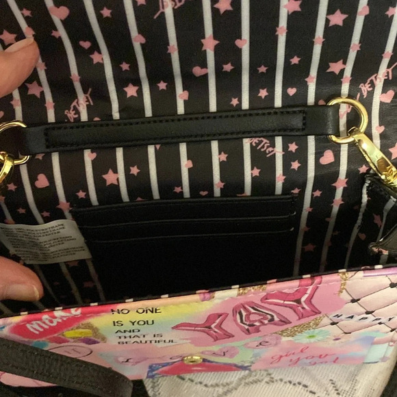 Luv Betsey Crossbody by Betsey Johnson with Gold Hardware & Ear Bud Case - Picture 8 of 12